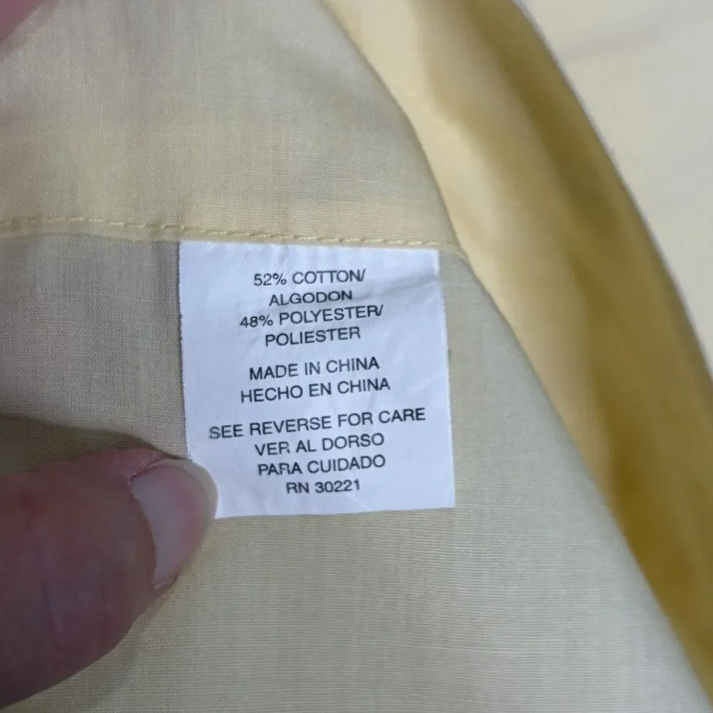 Window Valance Cottagecore Pale Yellow Daisy Embroidered 59